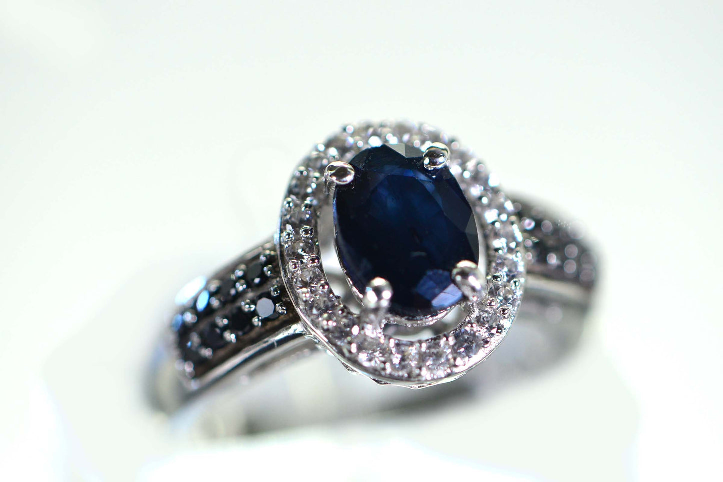 Sapphire and Multi Gemstone Ring in Platinum Over Sterling Silver 2.05 ctw