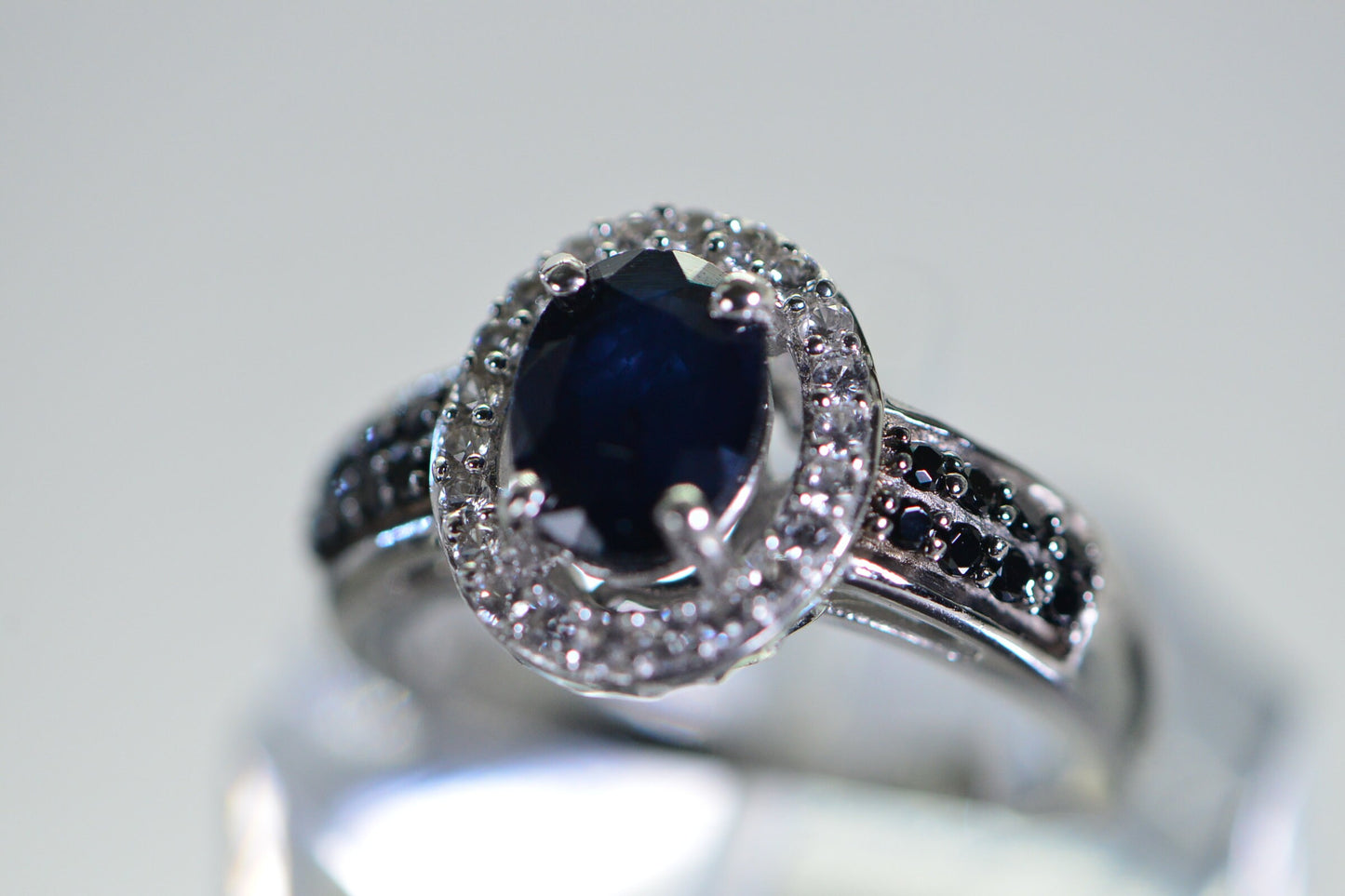 Sapphire and Multi Gemstone Ring in Platinum Over Sterling Silver 2.05 ctw