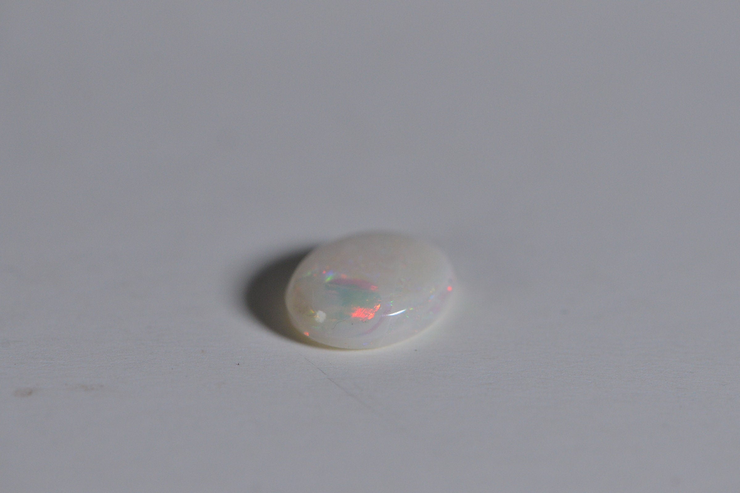 Australian White Solid Opal Oval Cabochon 10X8mm Smooth Oval Opal For Ring Make Metallic Rainbow 1.5ctw