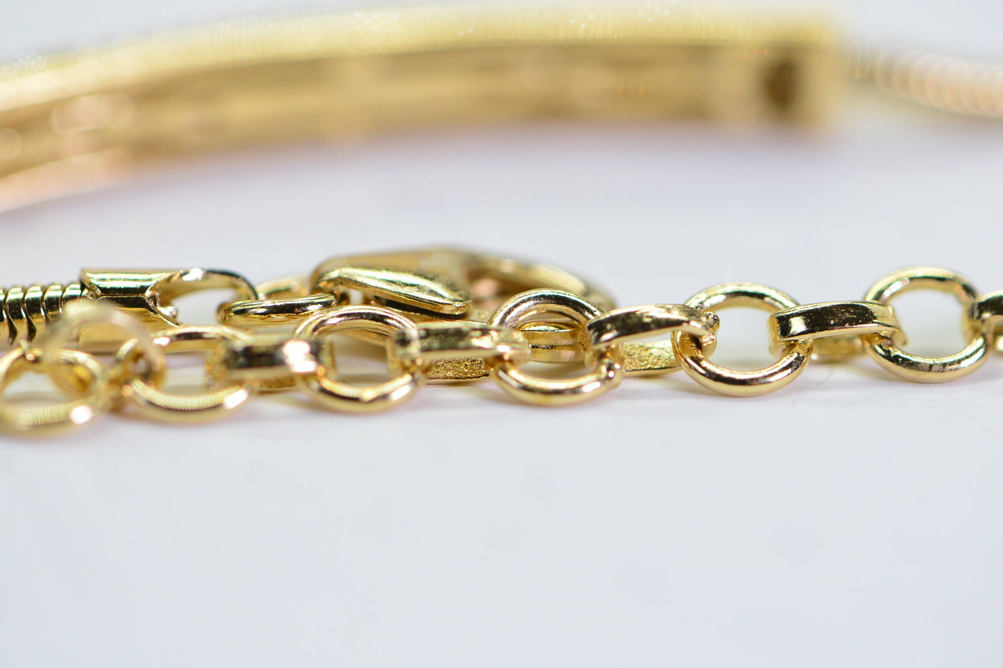 Yellow Diamond Bar Bracelet: 14K Gold Vermeil Sterling Silver