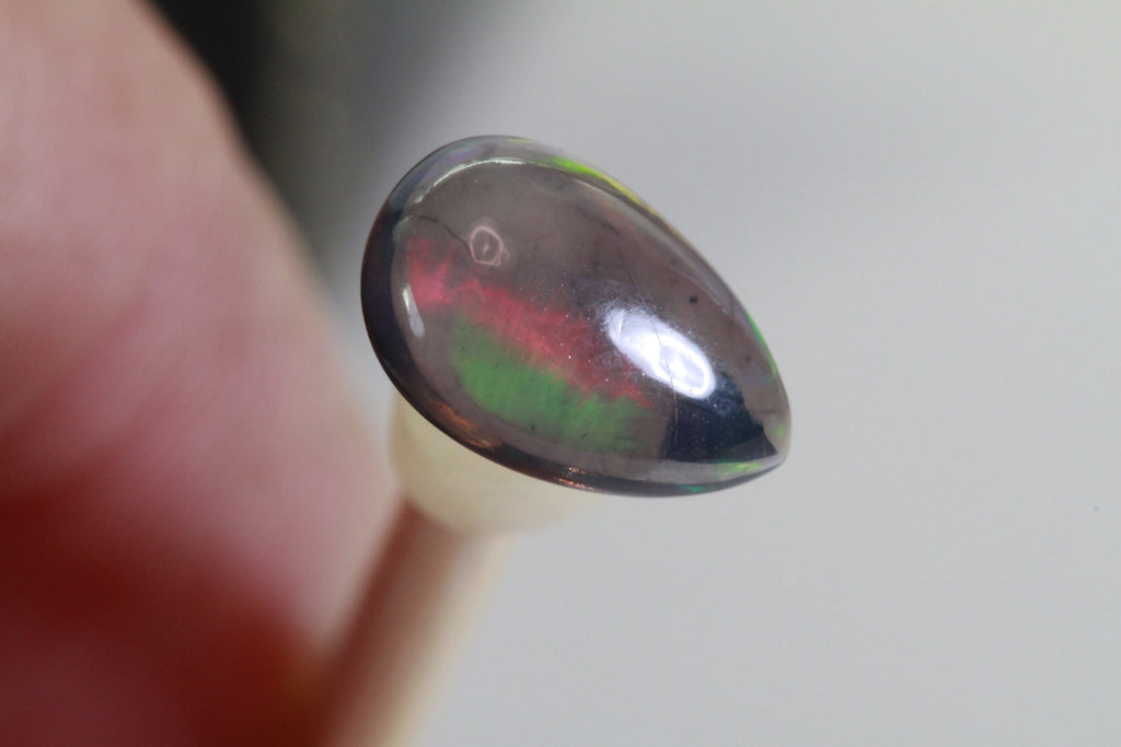 1.38 CT Ethiopian Black Welo Opal Pear Cabochon: Jewelry Making