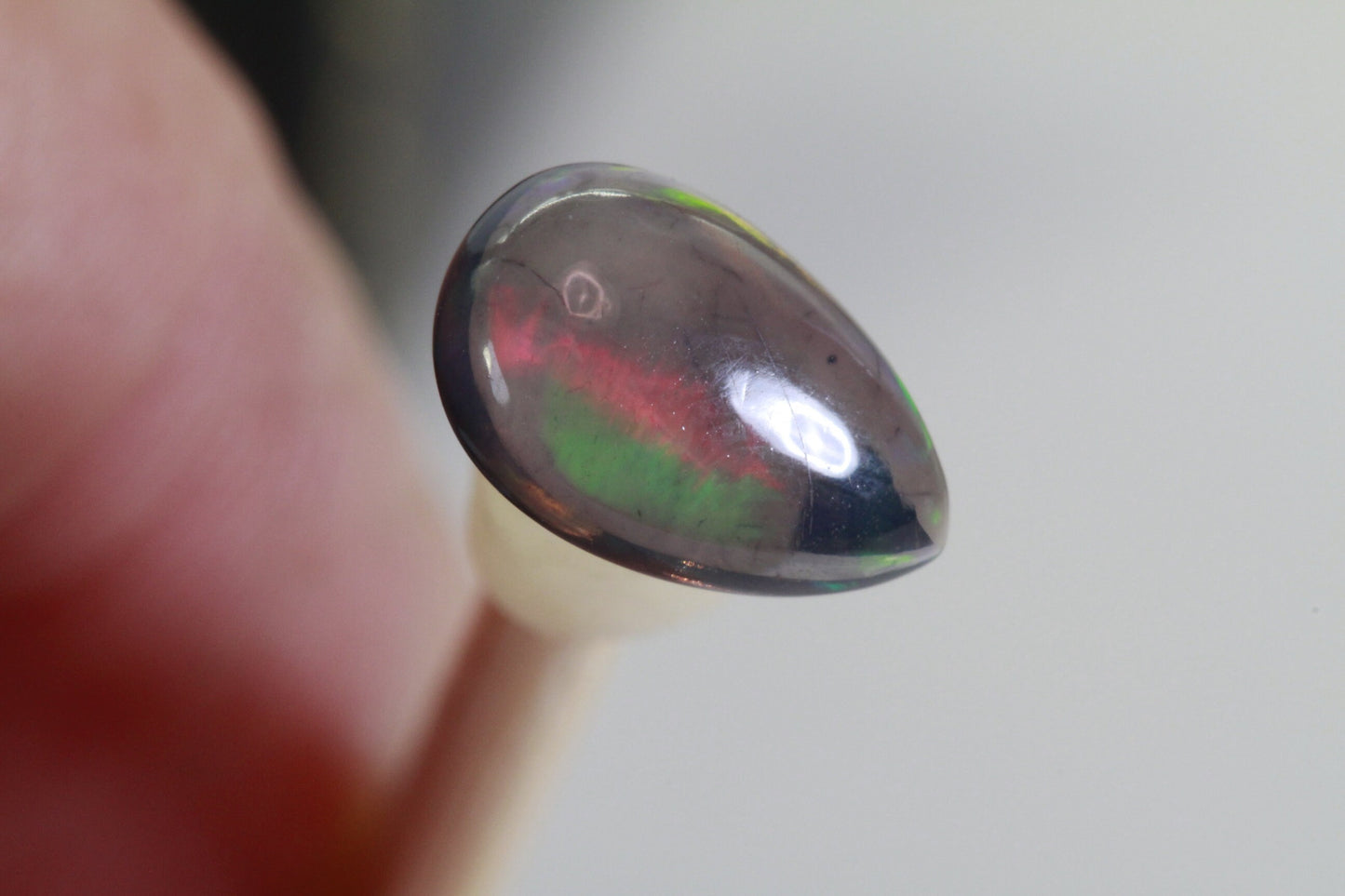 1.38 CT Ethiopian Black Welo Opal Pear Cabochon: Jewelry Making