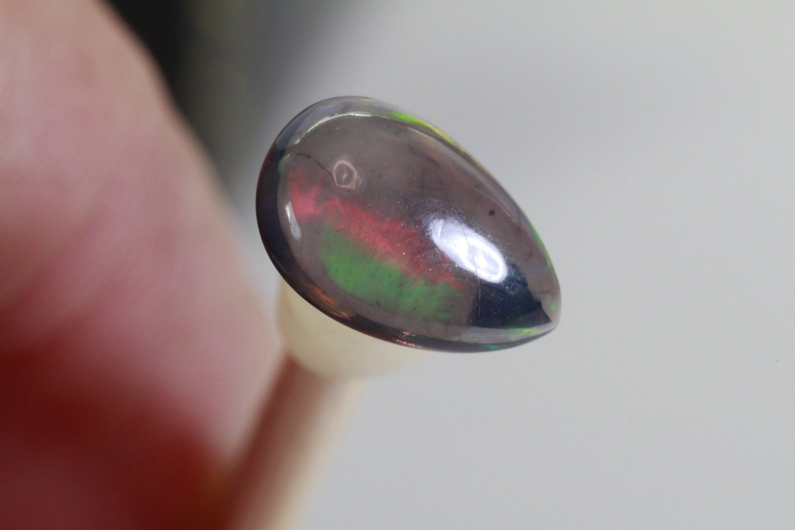 1.38 CT Ethiopian Black Welo Opal Pear Cabochon: Jewelry Making