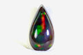 3.65ct Ethiopian Black Welo Opal Teardrop Cabochon: Gemstone Jewelry Supply