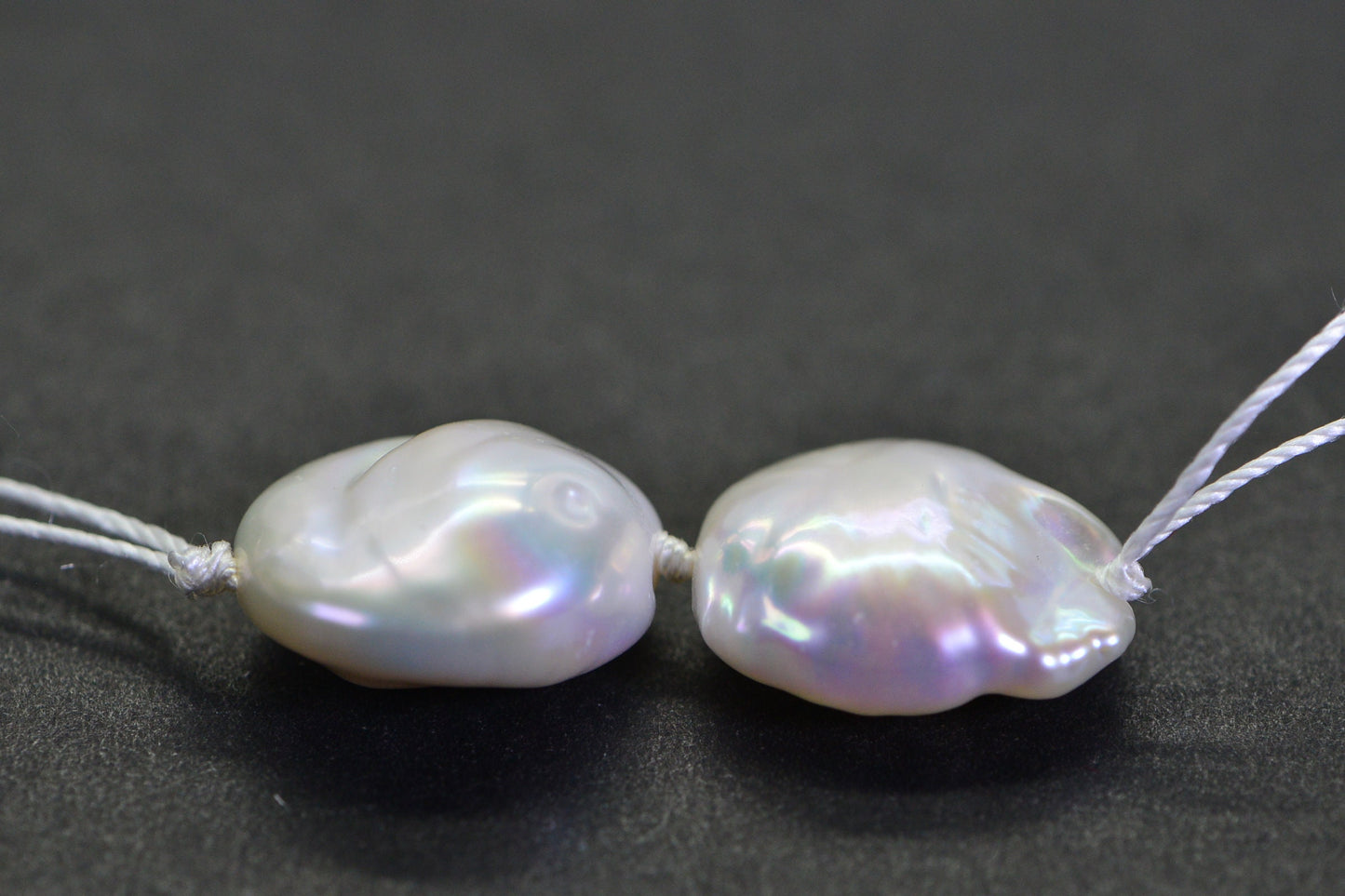 13mm White Coin Pearl Beads: Iridescent Freshwater Pearls for Earrings