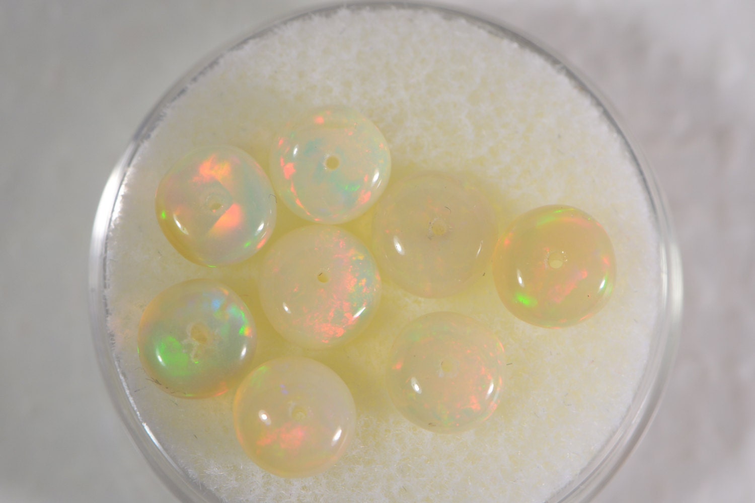 Ethiopian Welo Opal Beads: Natural Rondelle Gemstone, Jewelry Making (8pcs)