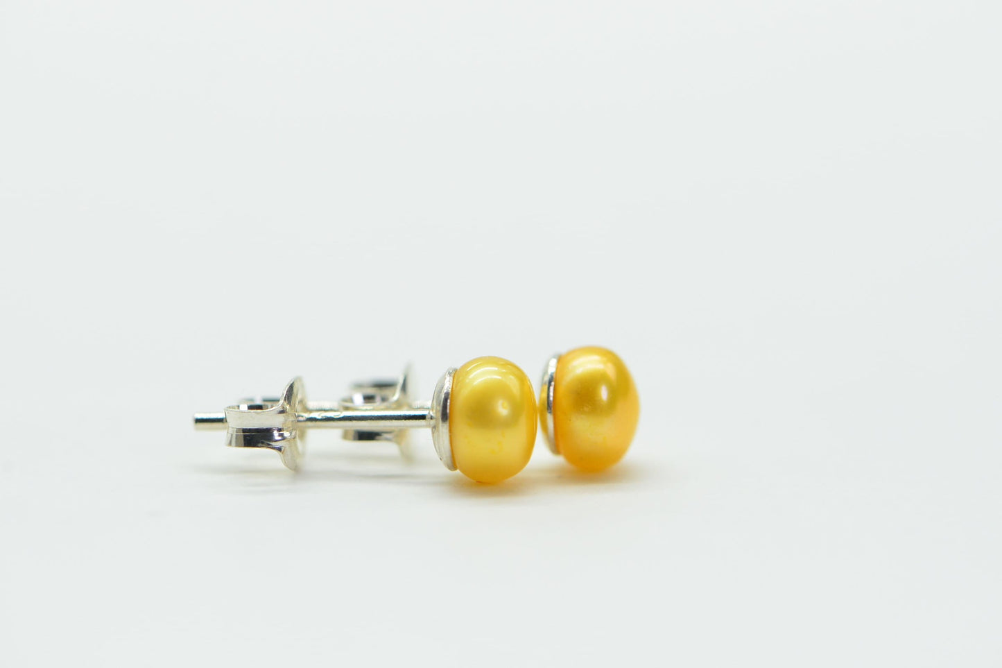Purple Pearl Sterling Silver Earrings: Tiny 5mm Studs