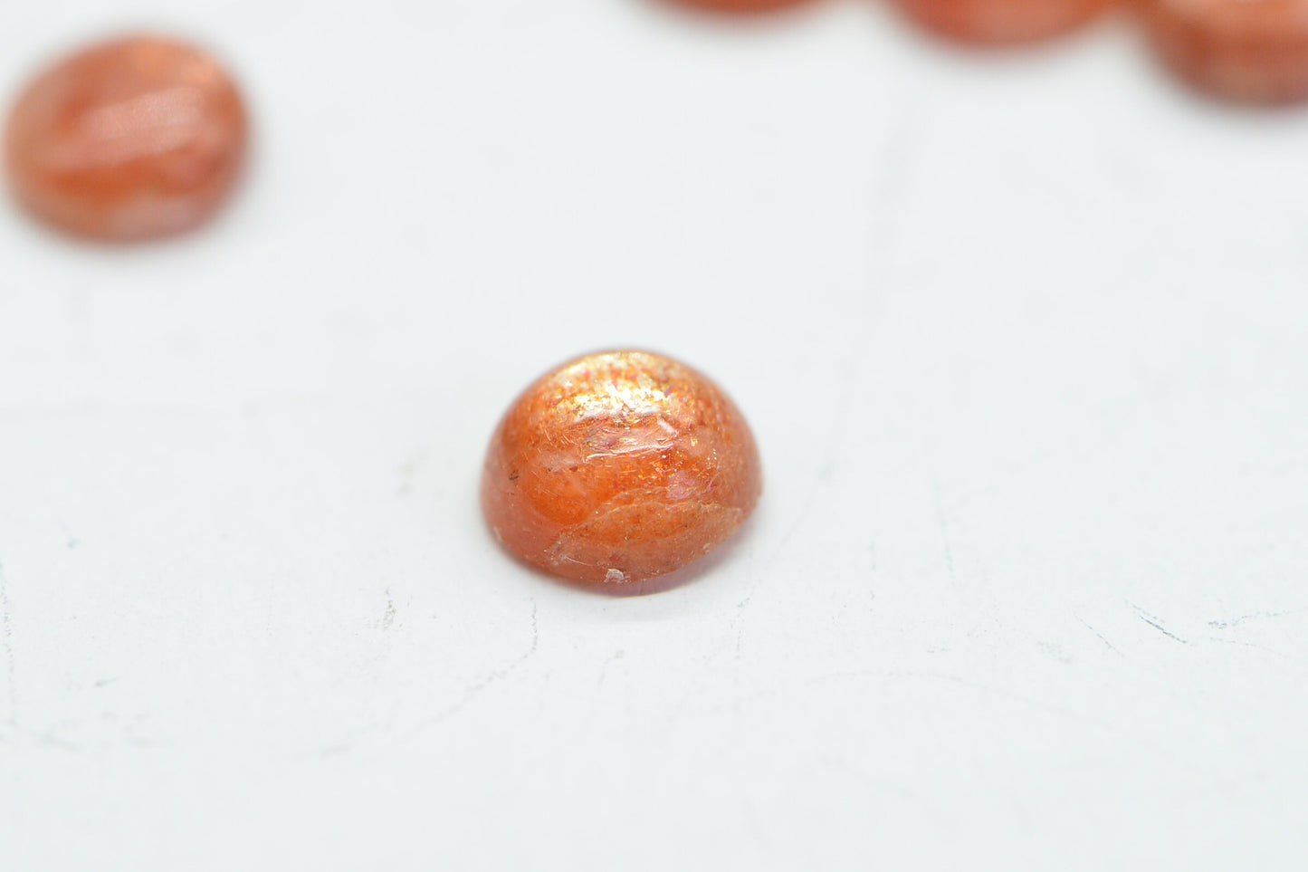 Natural Sunstone 6mm Round Cabochon