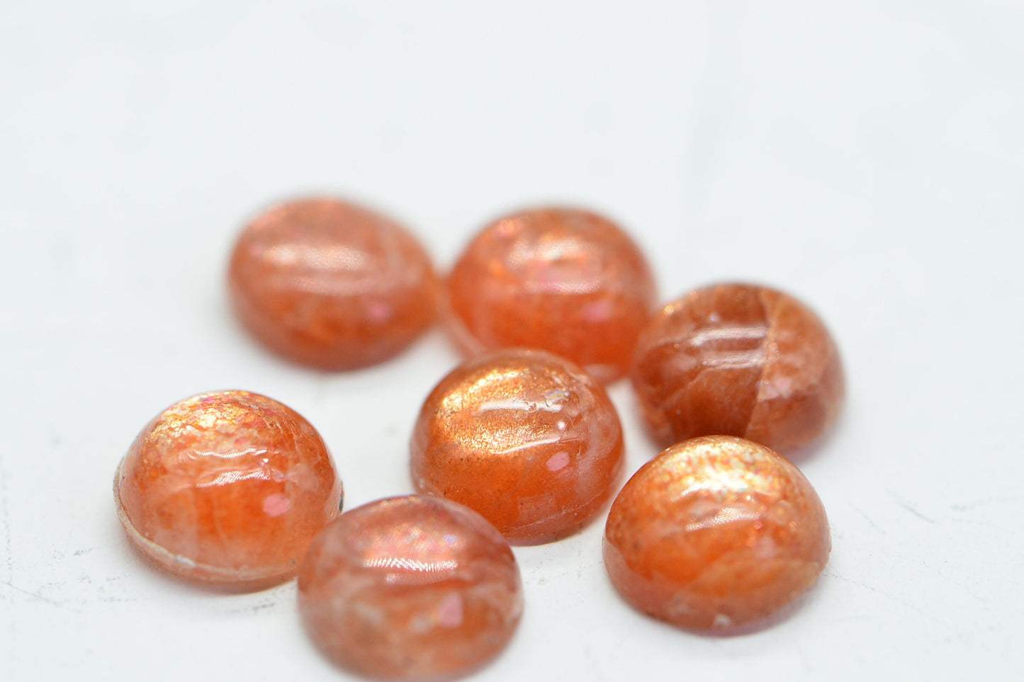 Natural Sunstone 6mm Round Cabochon