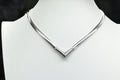 Vintage Sterling Silver Omega Choker Necklace - Italy