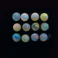 Ethiopian Welo Opal Round Cabochon 5mm Flat Back Cabochon Natural Gemstone Jewelry Making Supplies