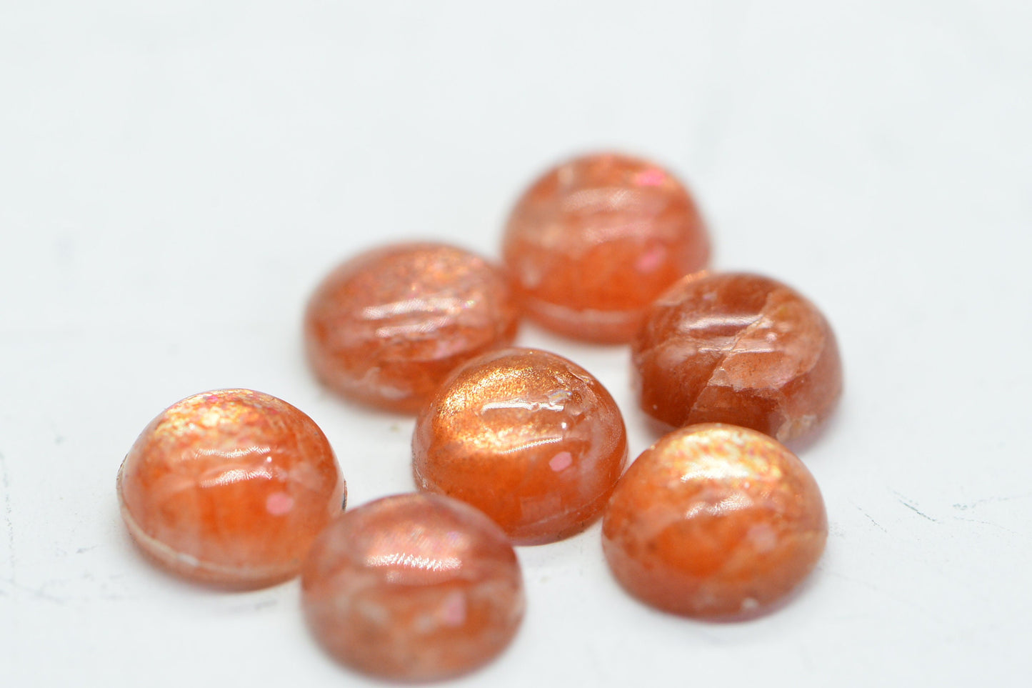 Natural Sunstone 6mm Round Cabochon