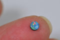 1 stone  Australian Black Opal Cabochons: Blue Green Round Gemstones (4mm)