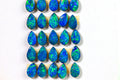 AAA Australian Black Opal Doublet Cabochon: Metallic Teardrop Gemstone (3X5mm) One Stone