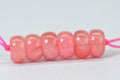 6mm Rhodochrosite Rondelle Beads: Natural Pink Gemstone Supplies