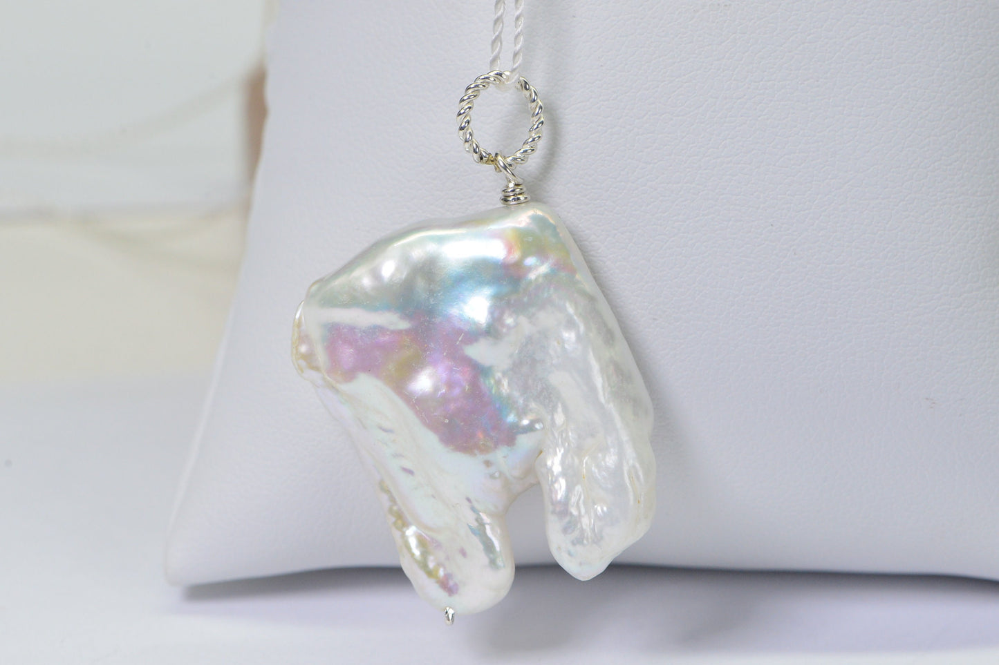 Baroque Pearl Pendant, Sterling Silver, Irregular Freshwater Pearl