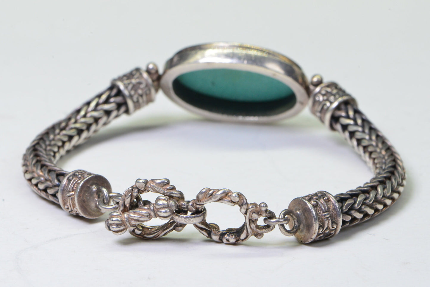 Vintage Kingman Turquoise Bracelet: Heavy Sterling Silver Watch Band