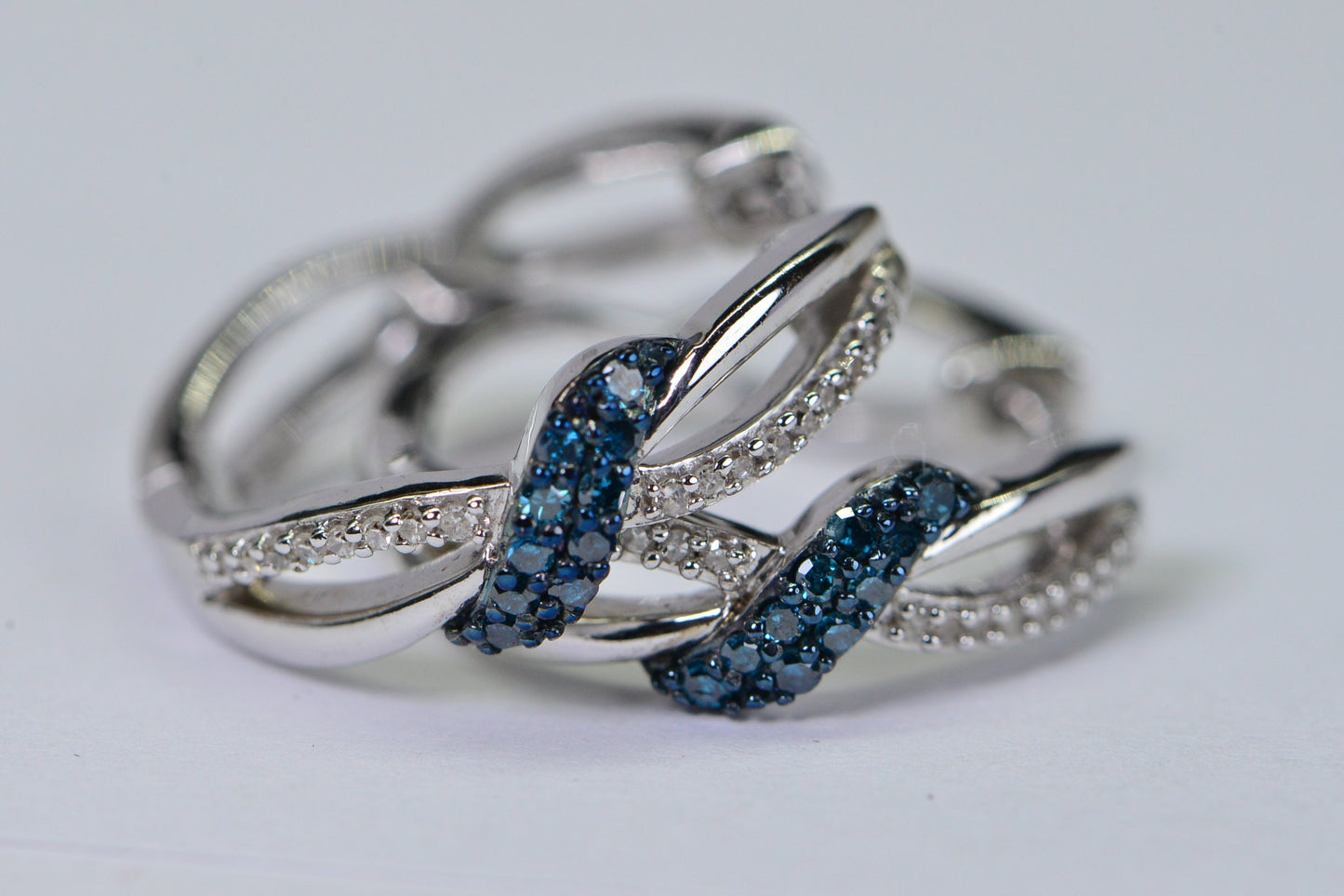 Real Diamond Small Hoop Earrings In Sterling silver Hinge Earrings