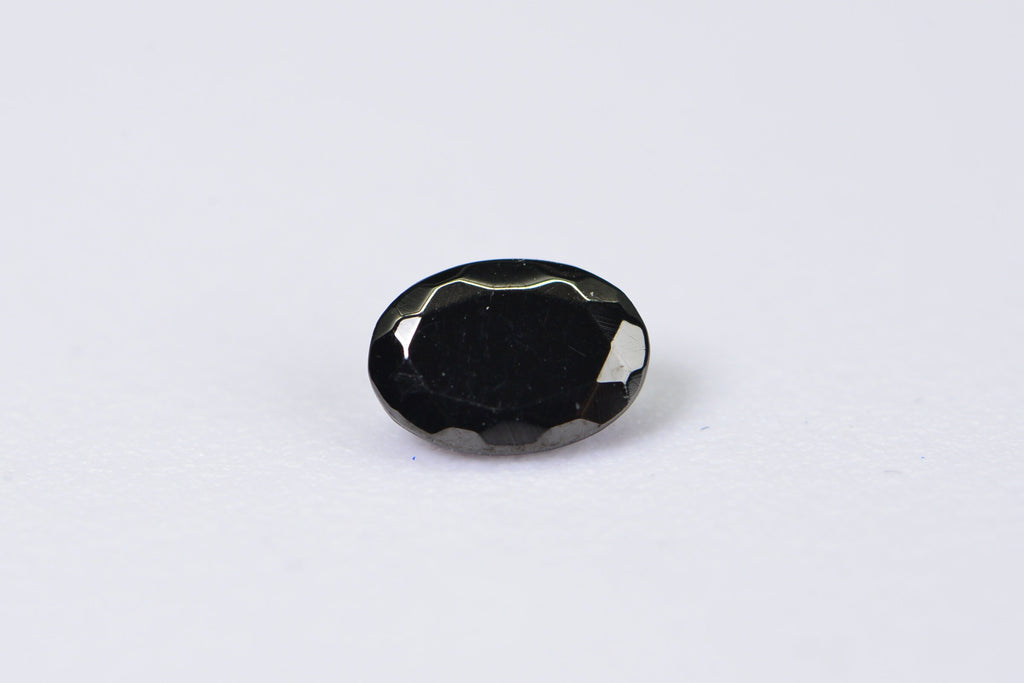 Black Tourmaline Oval Facet Gemstone 7X5mm Jewelry Make Point back One Stone