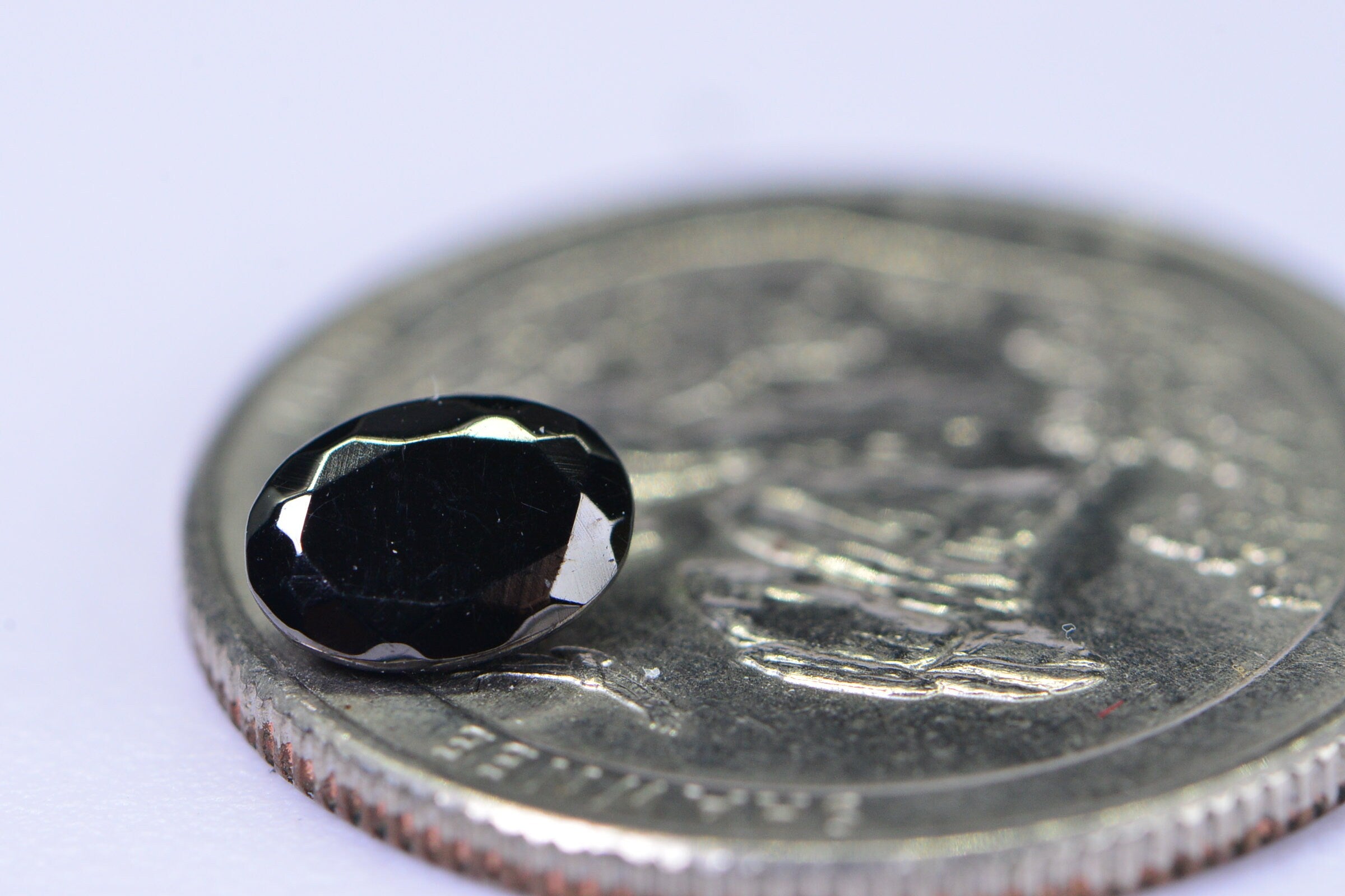 Black Tourmaline Oval Facet Gemstone 7X5mm Jewelry Make Point back One Stone