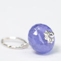 Tanzanite Charm: Sterling Silver Wire Wrapped Dangle, December Birthstone