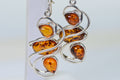 Baltic Amber Earrings: Sterling Silver Dangle Gemstone Jewelry