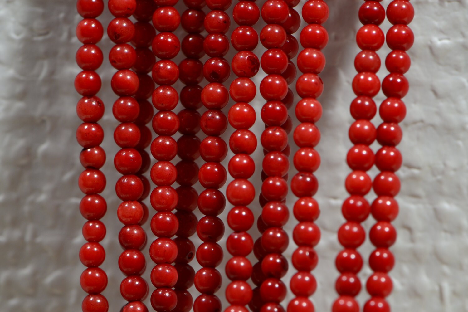 2mm Red Coral Gemstone Beads: Natural Round Strand