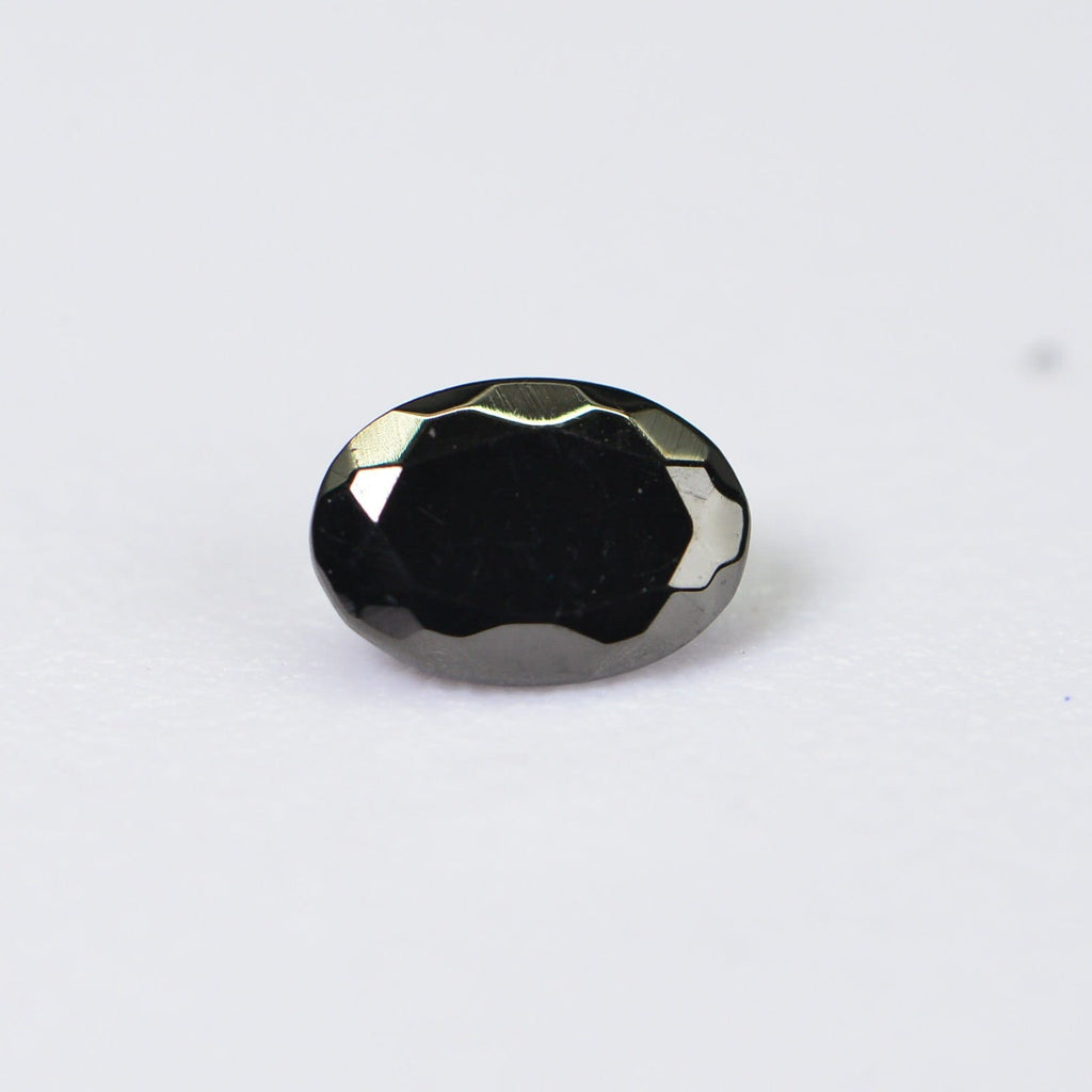 Black Tourmaline Oval Facet Gemstone 7X5mm Jewelry Make Point back One Stone