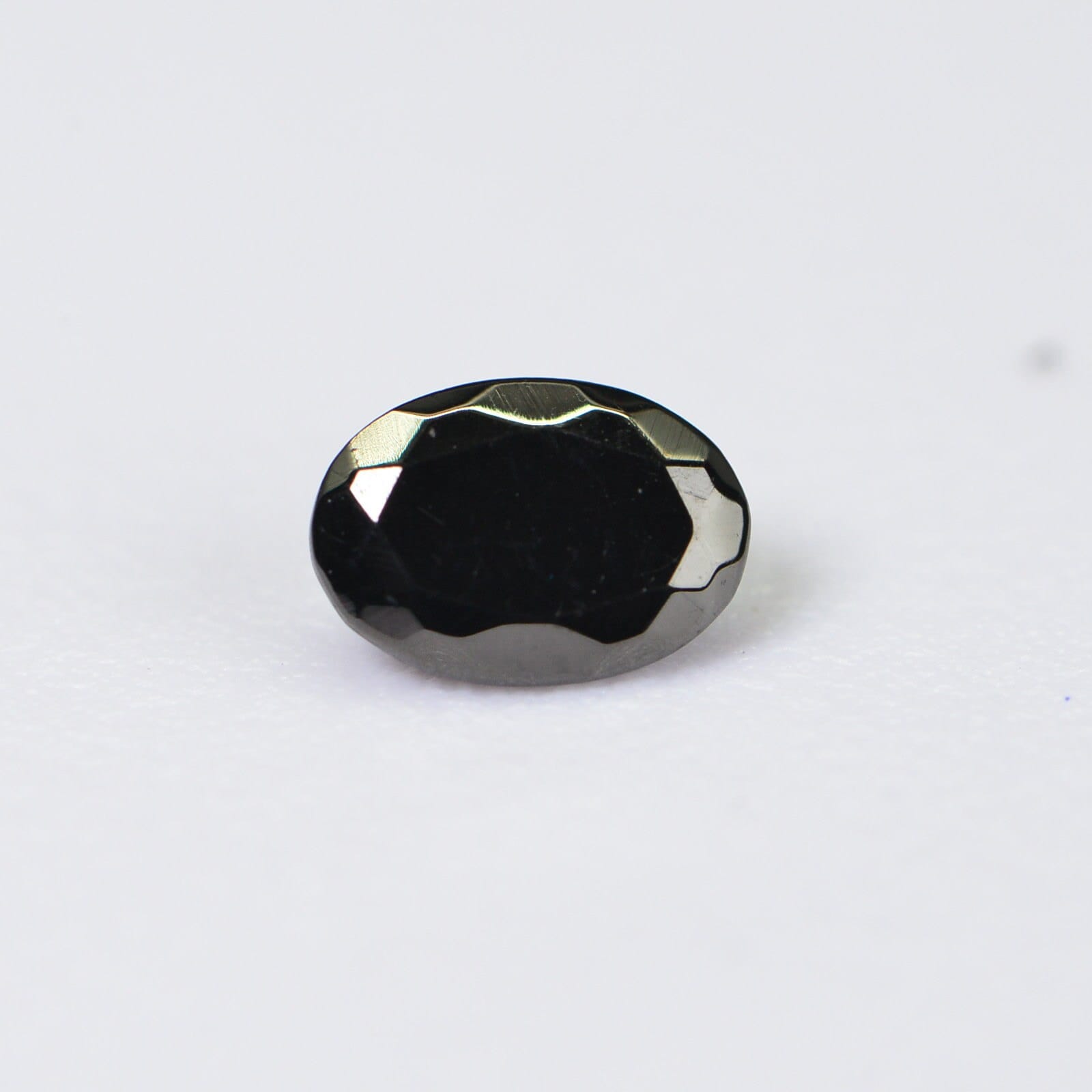 Black Tourmaline Oval Facet Gemstone 7X5mm Jewelry Make Point back One Stone