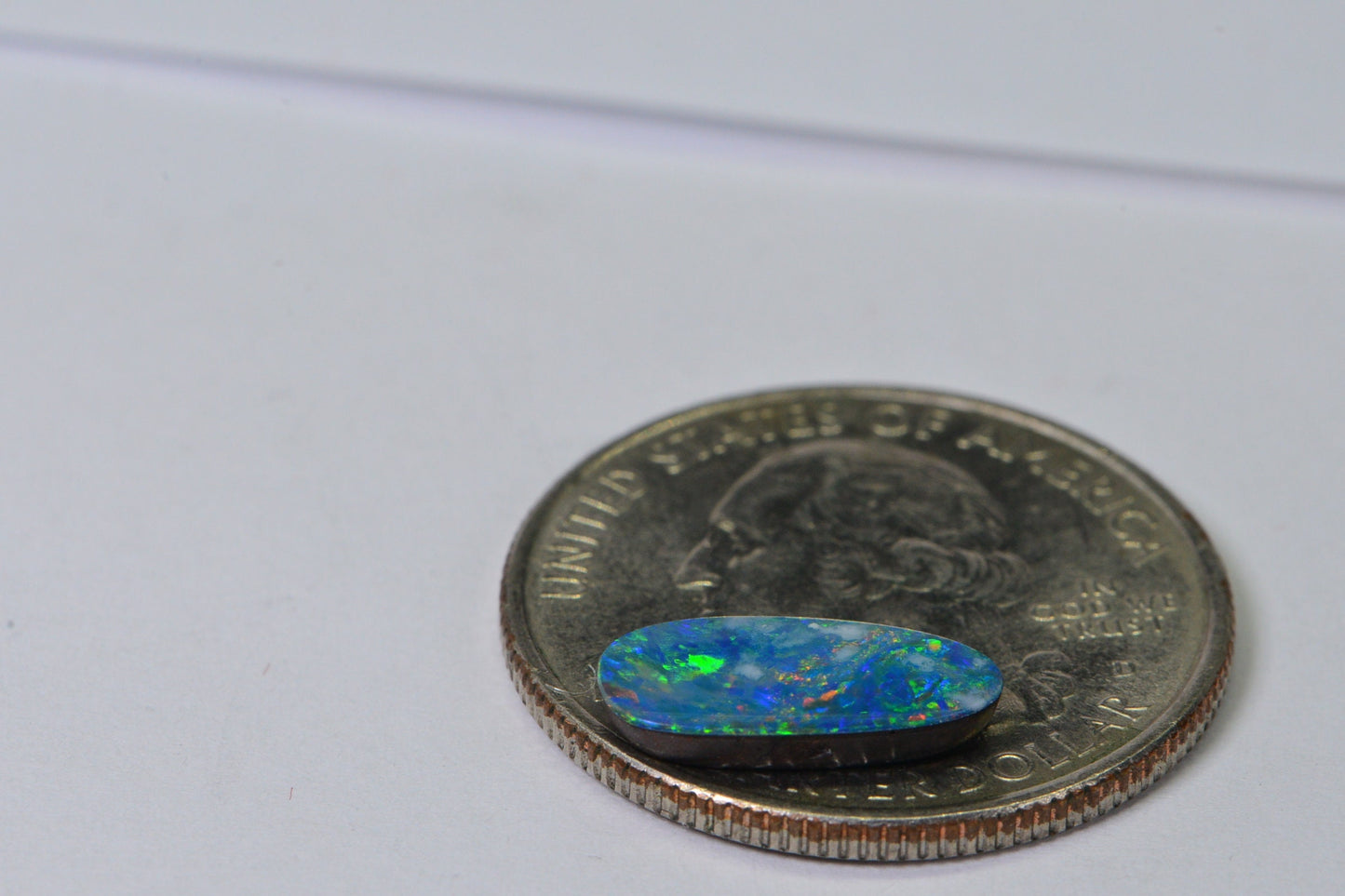 1.85Ct Black Opal Gemstone: Freeform Australian Boulder Doublet