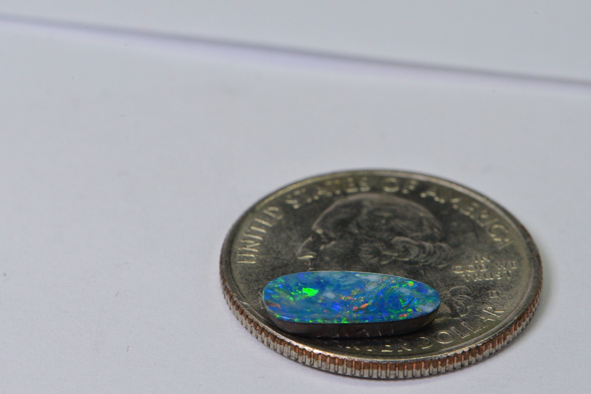 1.85Ct Black Opal Gemstone: Freeform Australian Boulder Doublet