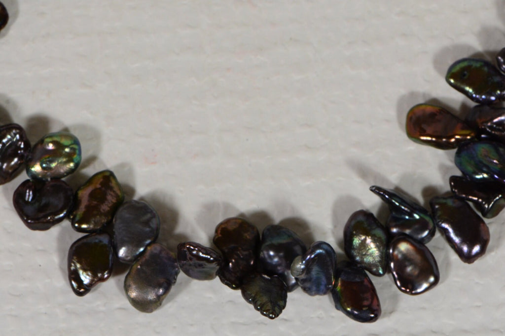 Black Keshi Pearl Beads: Cultured Freshwater Pearls, Jewelry Making Supplies