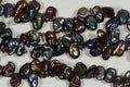 Black Keshi Pearl Beads: Cultured Freshwater Pearls, Jewelry Making Supplies