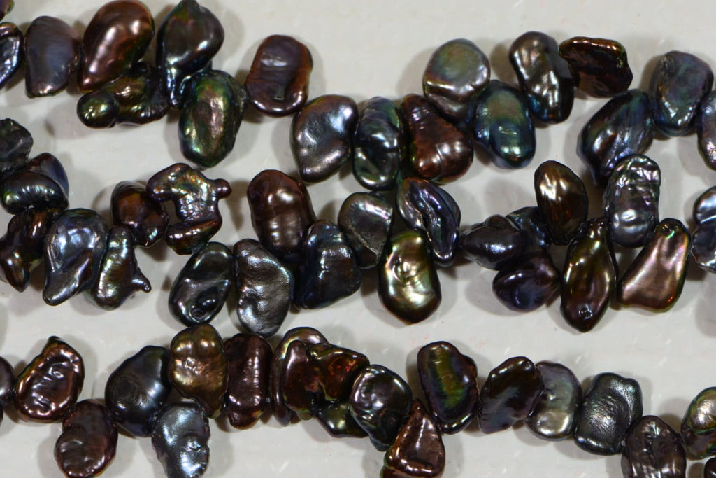 Black Keshi Freshwater Pearl Strand: DIY Jewelry Making