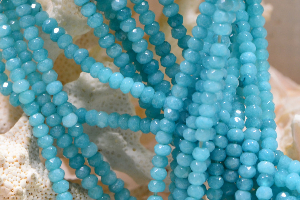 Gemstone Beads 3mm Quartz Beads Made to Imitate Light blue Sapphire Jewelry Making