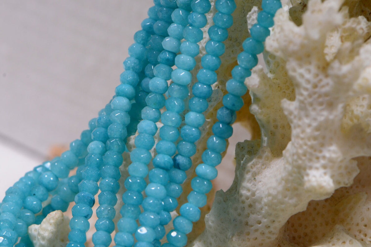 Gemstone Beads 3mm Quartz Beads Made to Imitate Light blue Sapphire Jewelry Making
