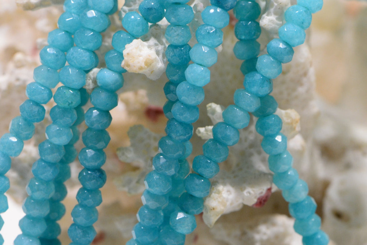 Gemstone Beads 3mm Quartz Beads Made to Imitate Light blue Sapphire Jewelry Making