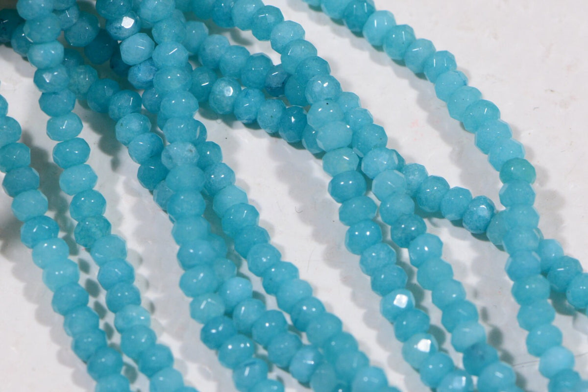 Gemstone Beads 3mm Quartz Beads Made to Imitate Light blue Sapphire Jewelry Making