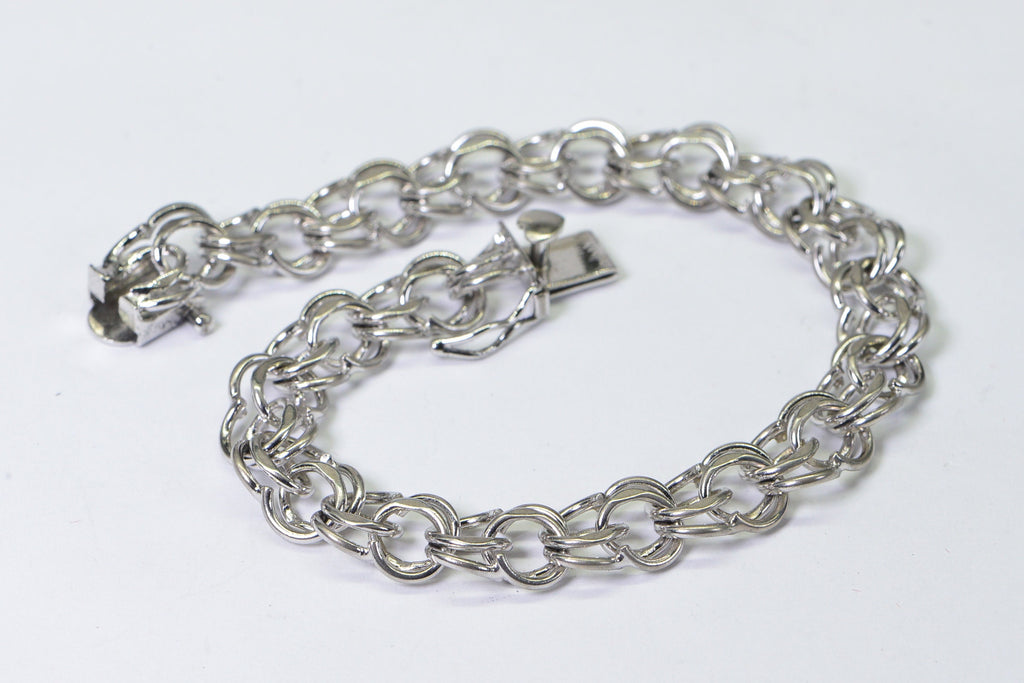 Bismarck Sterling Silver Bracelet - Vintage Heavy Chain Bracelet