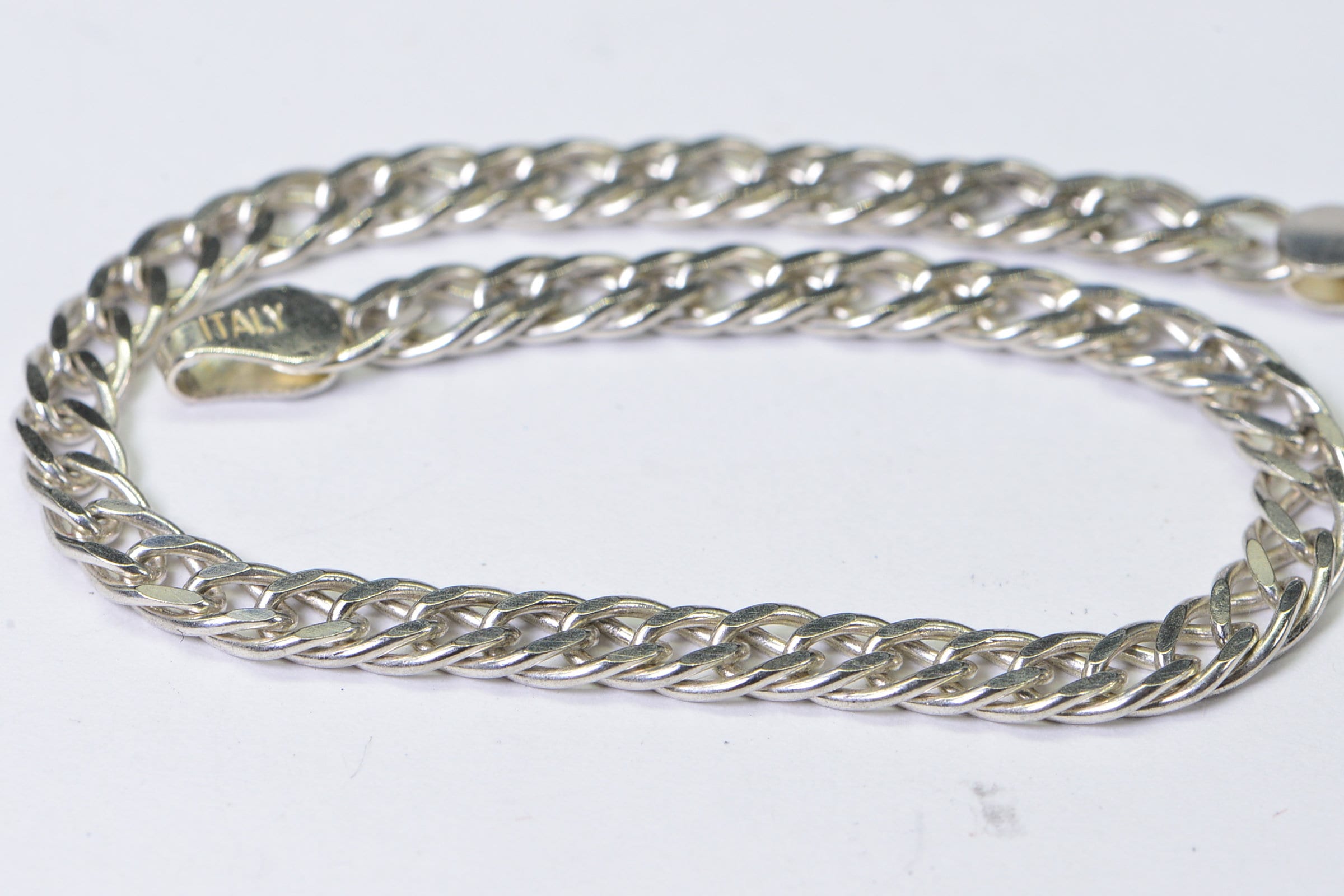 Sterling Silver Cuban Chain Bracelet - 4mm, 7 Inch