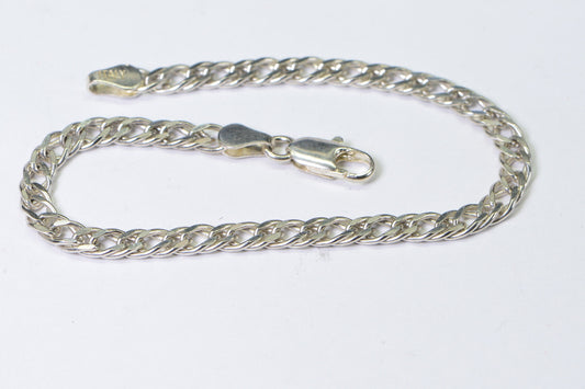 Sterling Silver Cuban Chain Bracelet - 4mm, 7 Inch
