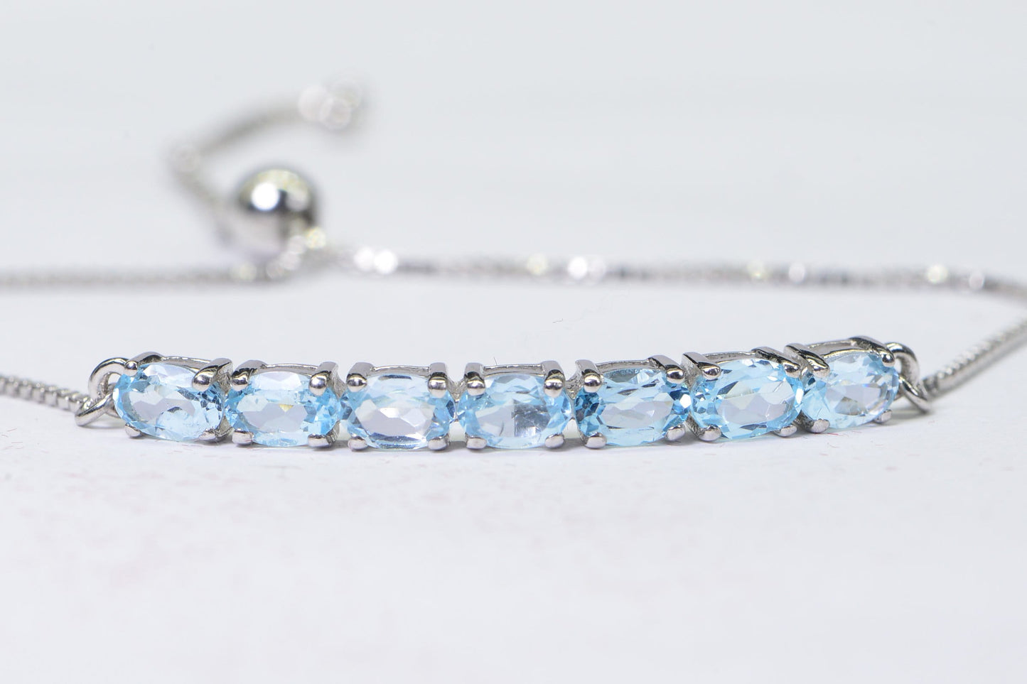 Natural Amethyst Bar Bracelet Bolo Adjustable Sterling silver   Birthstone for February