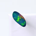 Australian Black Opal Doublet: 1.90 Ct Freeform Teardrop Boulder Opal