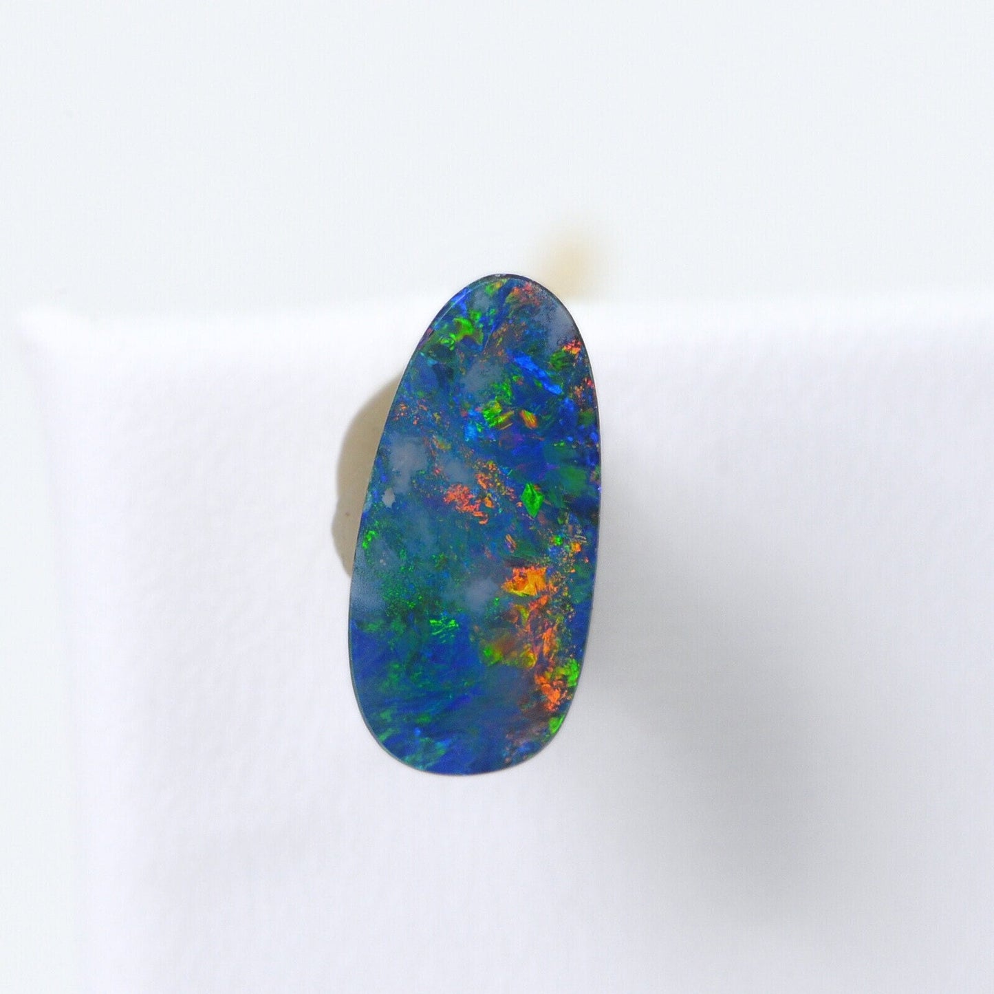 1.85Ct Black Opal Gemstone: Freeform Australian Boulder Doublet