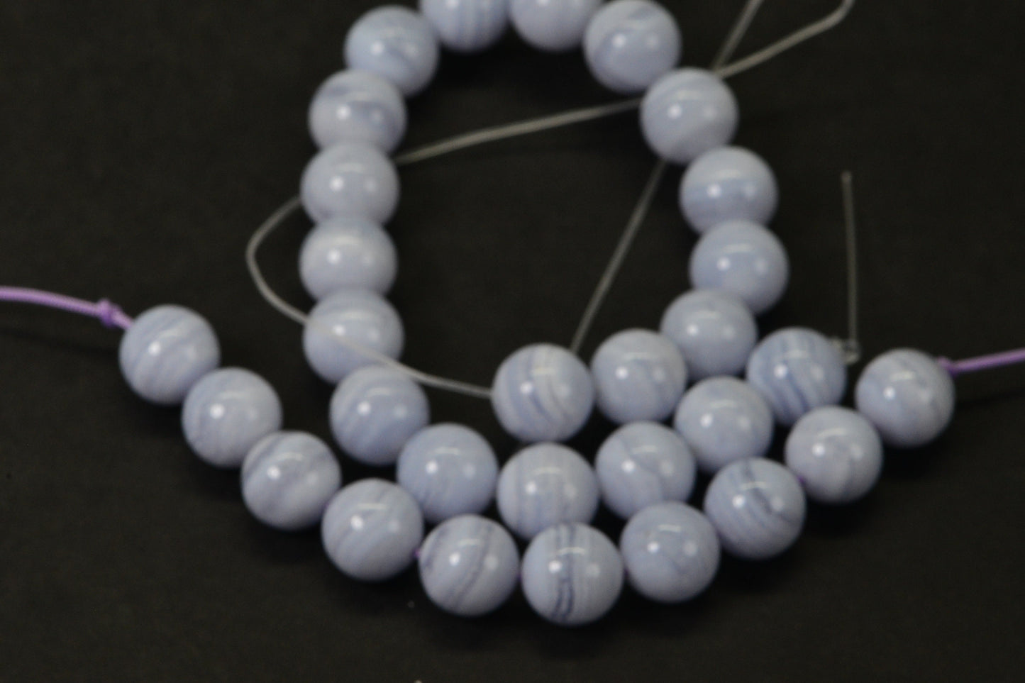 10mm Blue Lace Agate Beads: Round Gemstone Jewelry Supplies