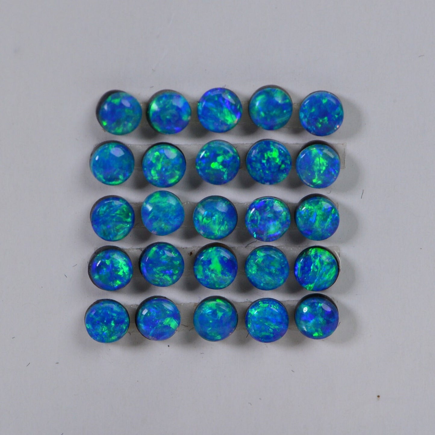 1 stone  Australian Black Opal Cabochons: 2.5mm Round AAA++ Gemstone Supplies