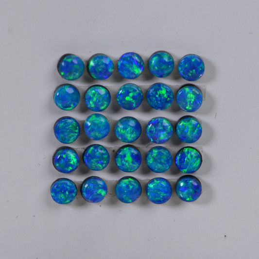 1 stone  Australian Black Opal Cabochons: 2.5mm Round AAA++ Gemstone Supplies