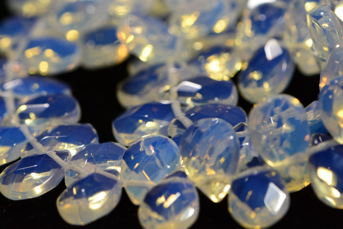 Opalite  Faceted Teardrop Beads Jewelry Making Supplies