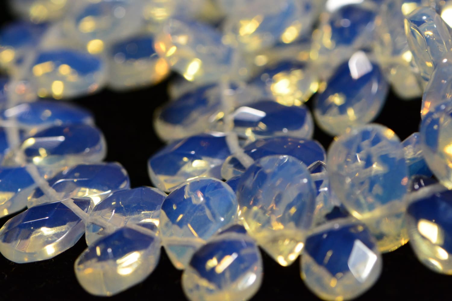 Opalite  Faceted Teardrop Beads Jewelry Making Supplies
