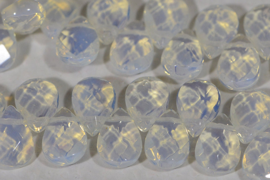 Opalite  Faceted Teardrop Beads Jewelry Making Supplies